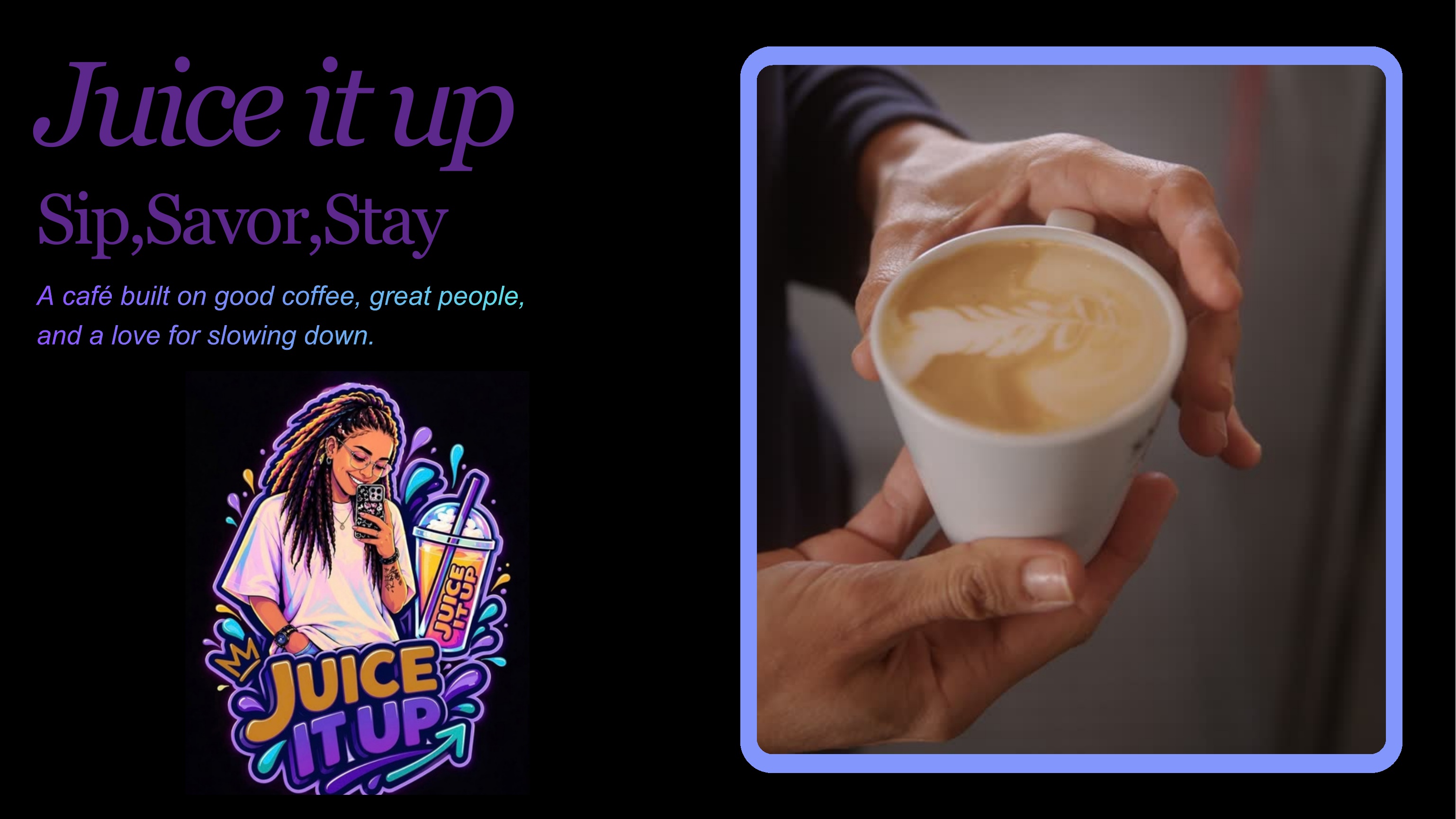 Juice It Up menu page 1 of 8